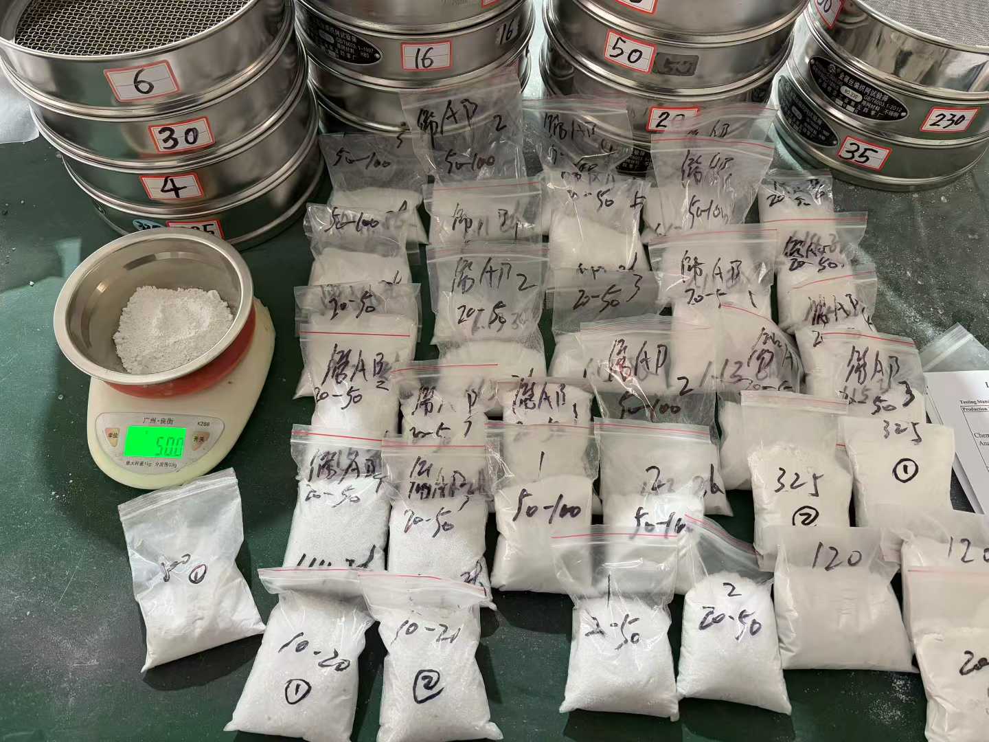 Screening and QC of fused silica sand at the finishing plant